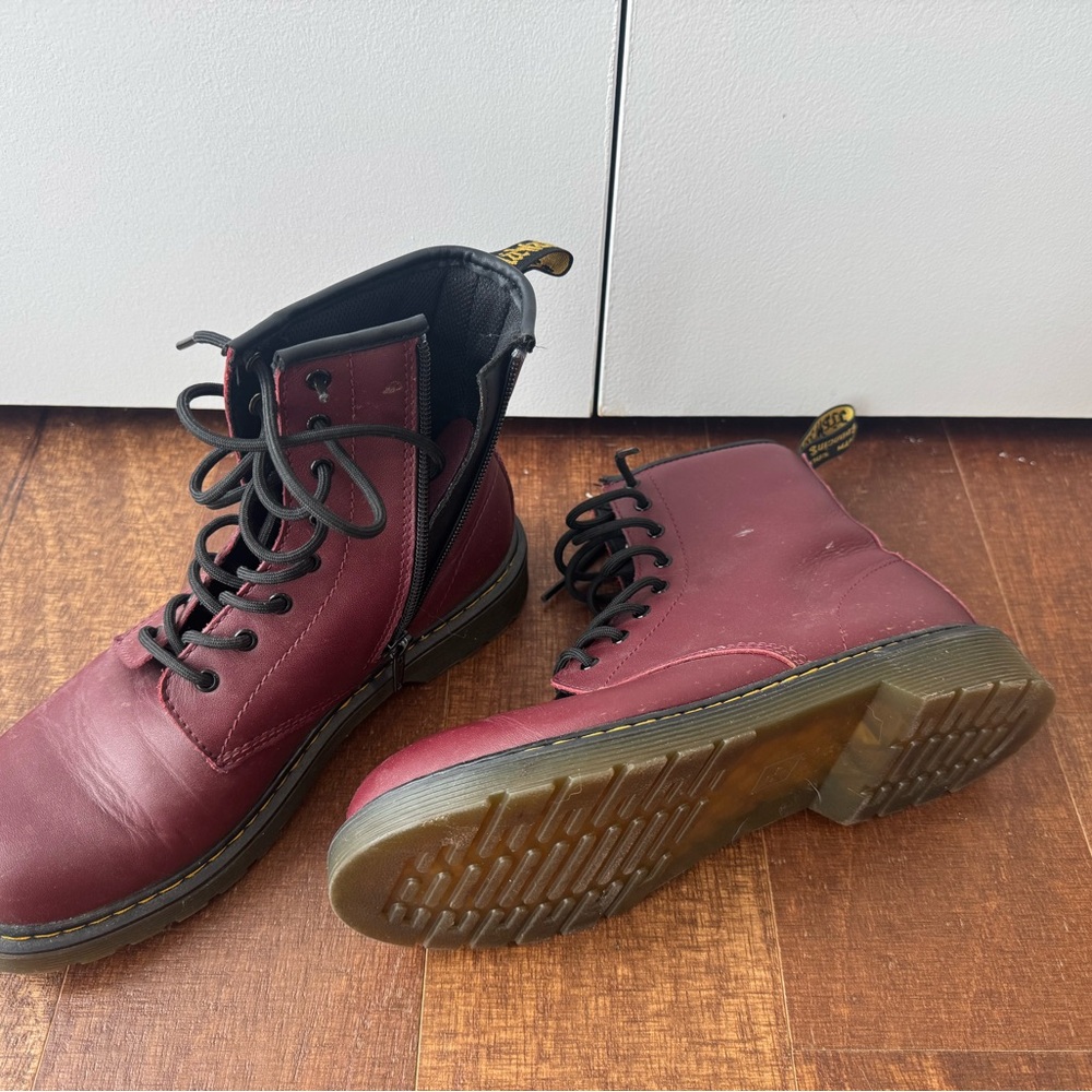 Dr. Martens Cherry Red Leather Boots